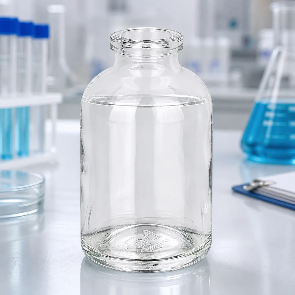 Injektionsflasche Klarglas 50ml für pharmazeutischen und gewerblichen Einsatz bei Pacadura.de