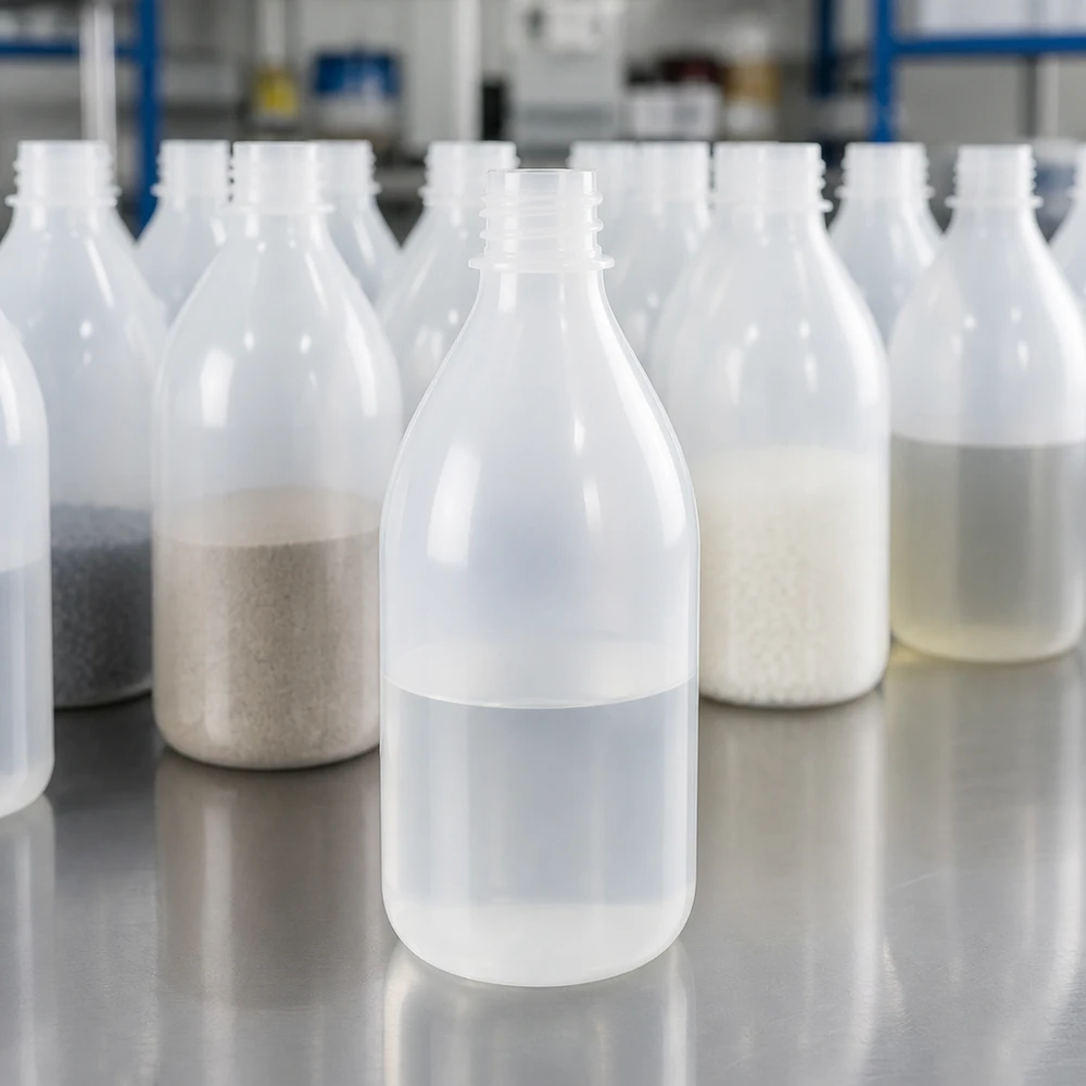 100ml Laborflasche Enghals ohne Verschluss 100ml Enghals-Laborflasche aus LDPE ohne Verschluss für professionellen Laboreinsatz bei Pacadura
