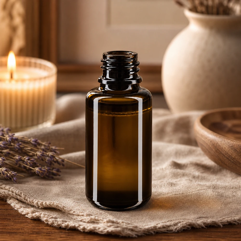 Violettglas Flasche 20ml DIN 18 (Mironglas) 20ml Tropfflasche Orion aus Violettglas Miron für professionelle Aromatherapie und Kosmetikherstellung im Fachhandel