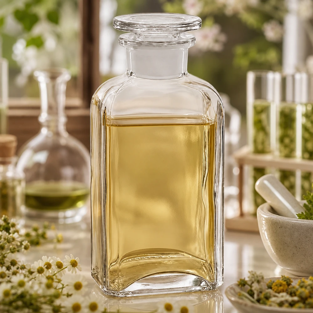 Vierkantflasche 250ml Klarglas mit Glasstopfen Weithals für professionelle Labor- und Pharmaanwendungen
