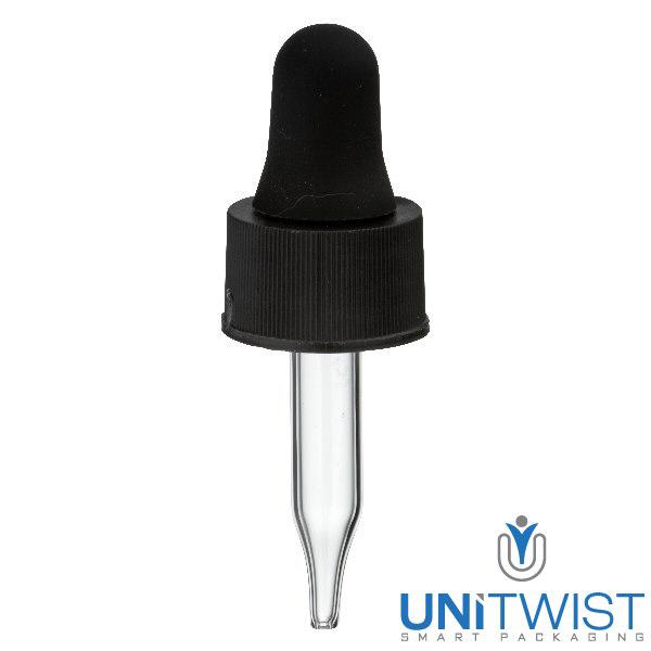 Glas-Tropfpipette schwarz UT13/3 UNiTWIST Glas-Tropfpipette schwarz UT13/3 UNiTWIST