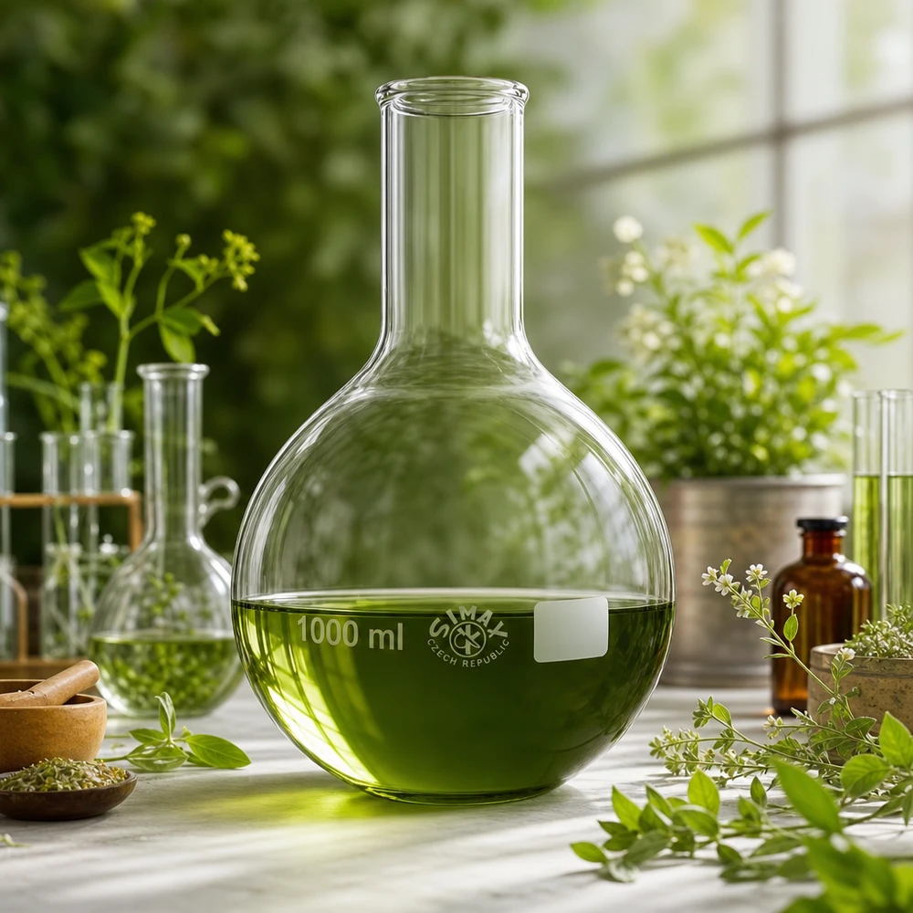 Stehkolben 1000ml Enghals aus Borosilikatglas für professionelle Laboranwendungen und Destillation bei Pacadura