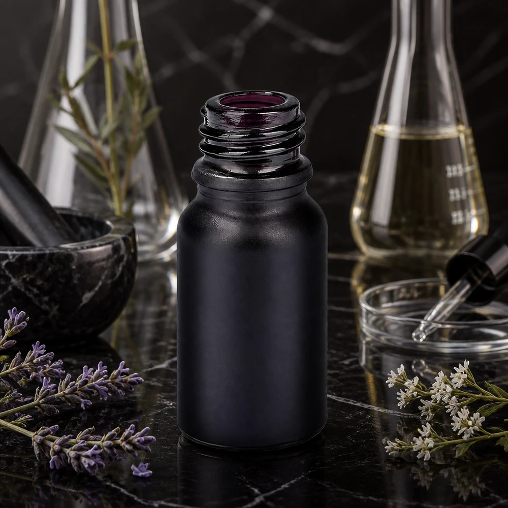 10ml Apothekerflasche schwarz BlackLine UT18/10 UNiTWIST für professionelle Anwendung im Labor und Pharmabereich