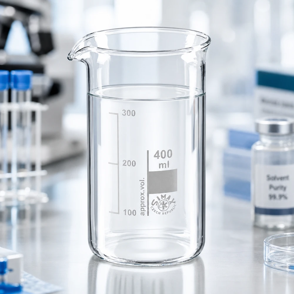 Becherglas 400 ml hohe Form aus Borosilikatglas für Labor und Gewerbe von Simax