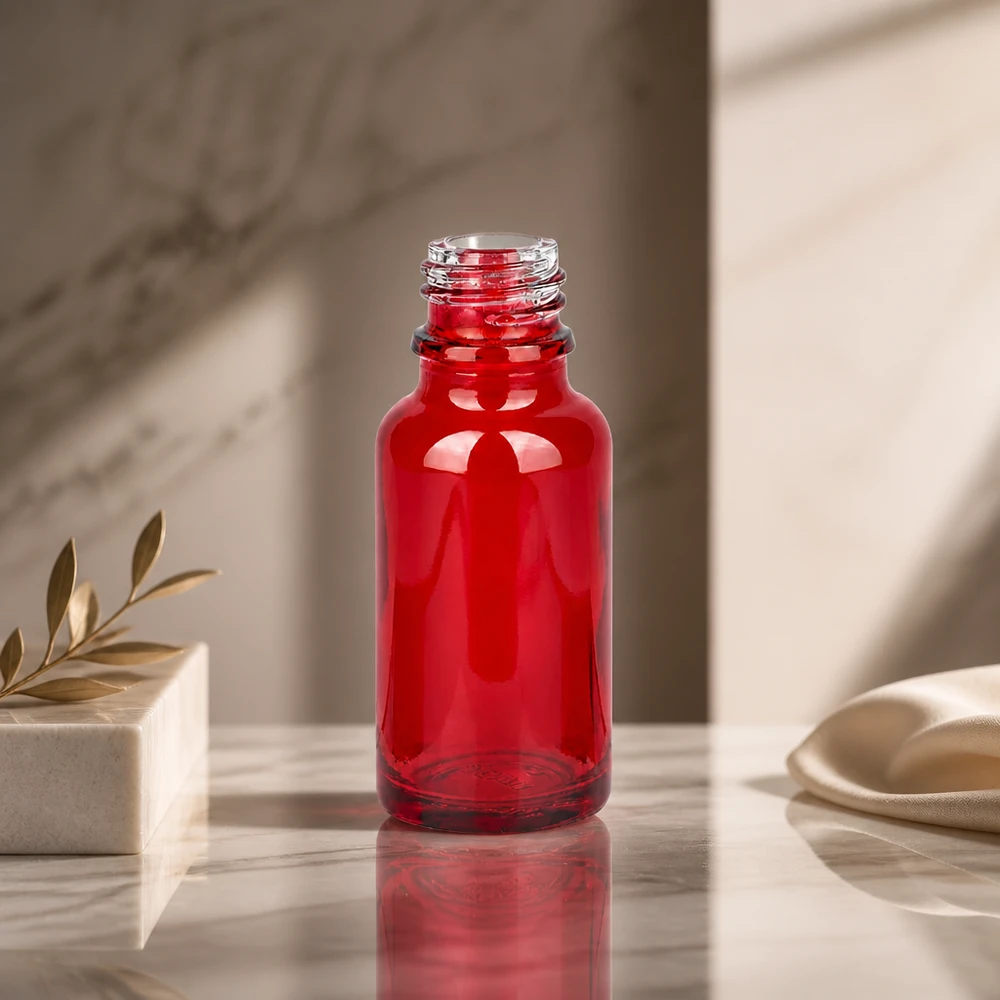 20ml Apothekenflasche RedLine UT18/20 UNiTWIST 20ml rote Apothekenflasche aus Glas UT18/20 UNiTWIST für professionelle Anwendung in Pharmazie und Labor
