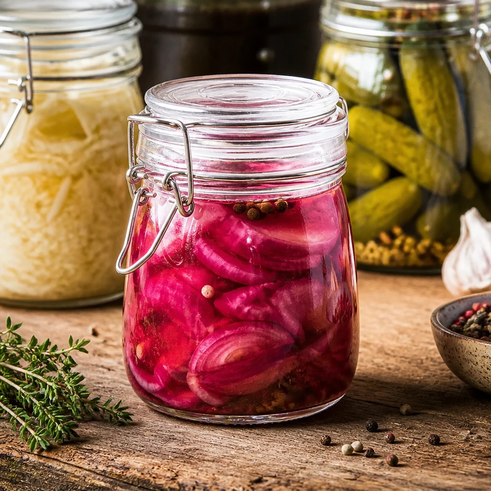 750ml Vorratsglas mit Silikonring und Bügelverschluss UNiTWIST 750ml Vorratsglas mit Bügelverschluss für professionelle Lebensmittelkonservierung in Gastronomie und Handel