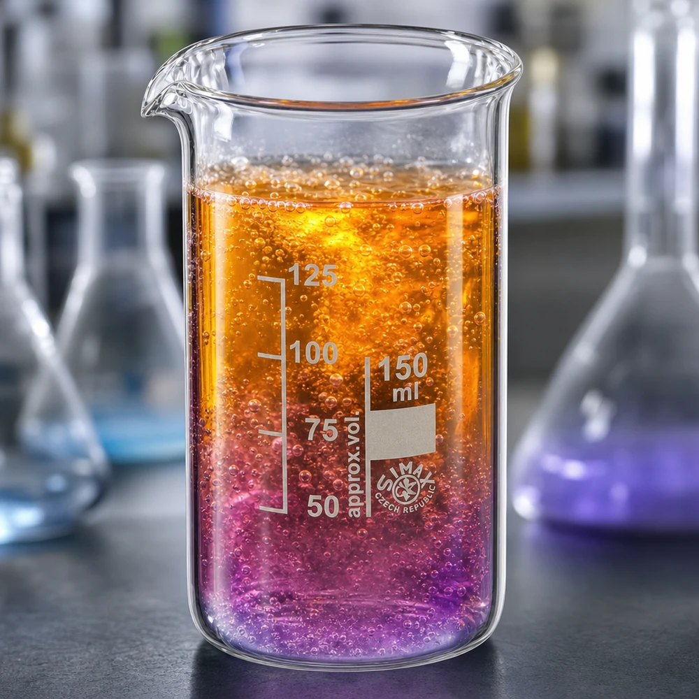 Becherglas 150 ml hohe Form aus Borosilikatglas mit Graduierung für professionellen Laboreinsatz
