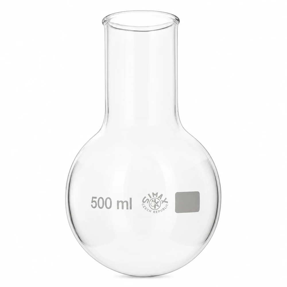 Rundkolben 500ml Weithals aus Borosilikatglas für Laborbedarf und professionelle Anwendungen bei Pacadura