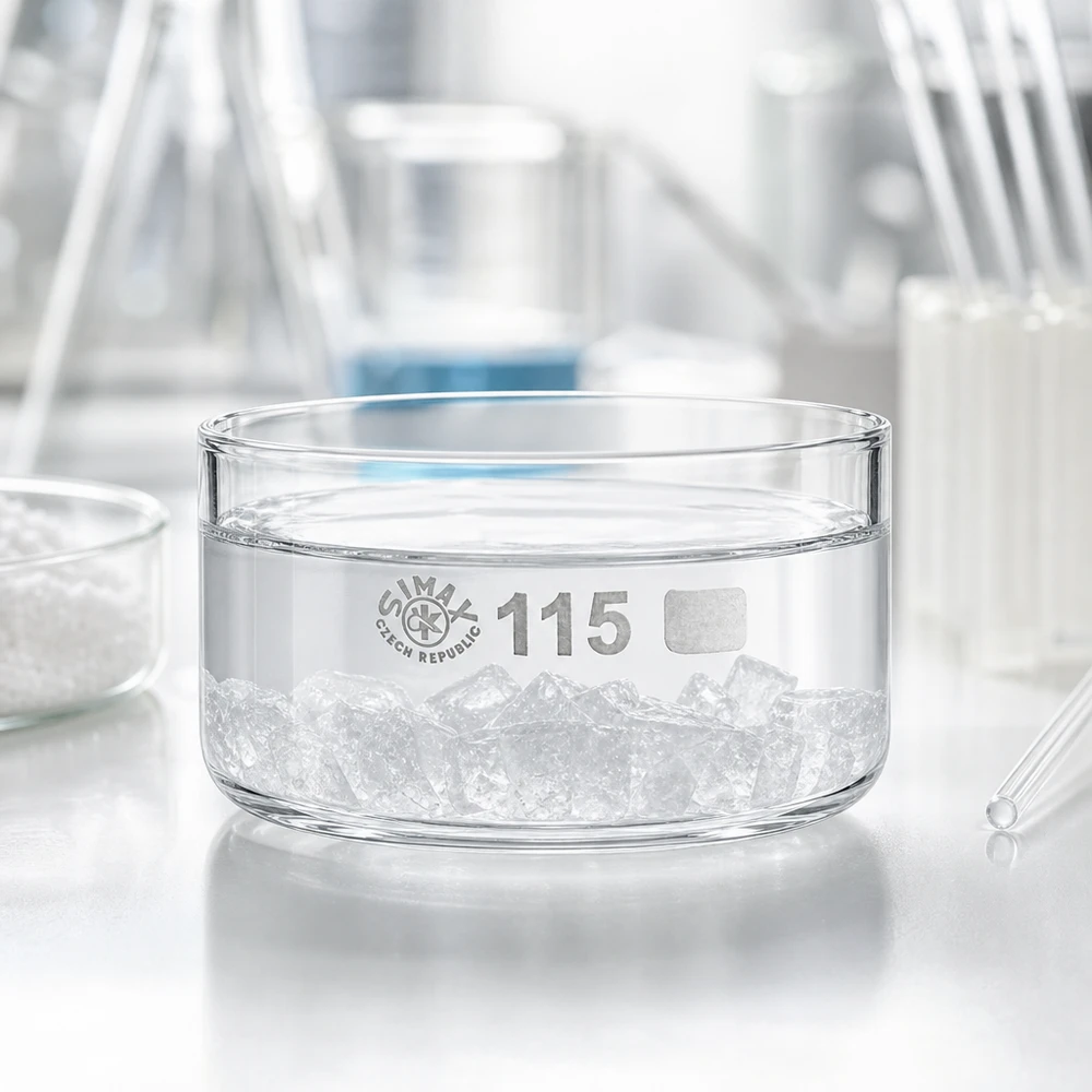 Kristallisierschale 500ml Borosilikatglas ohne Ausguss Ø115mm SIMAX für Labor und Gewerbe