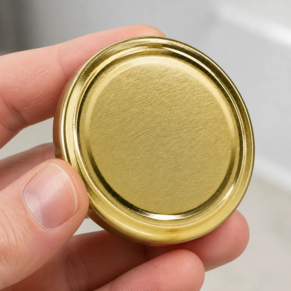 58mm TO58 BasicSeal Schraubdeckel gold Weißblech Einmachglas Deckel Großhandel Pacadura