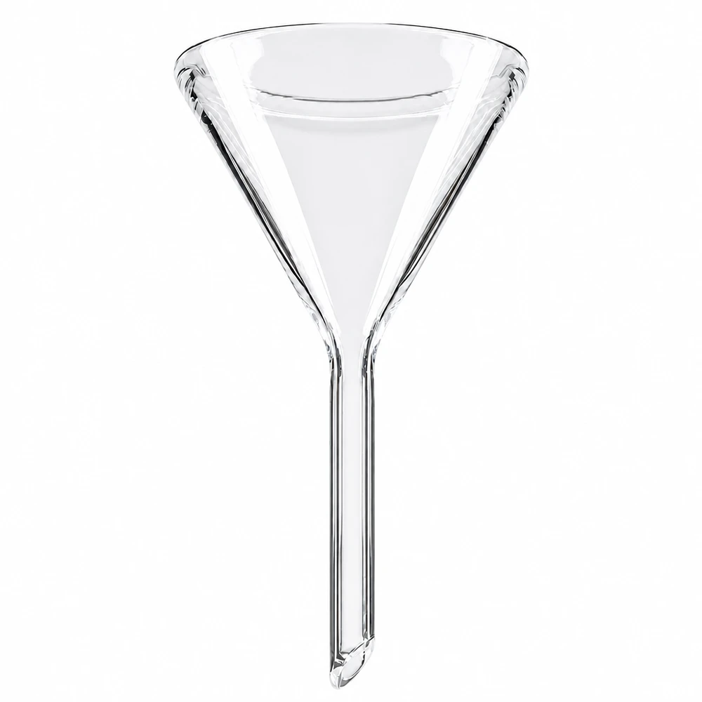 Trichter ø40mm Kalk-Soda, Winkel 60°, Kurzstil Glastrichter 40mm Durchmesser Kalk-Soda-Glas 60 Grad Winkel Kurzstiel für professionelle Laboranwendungen