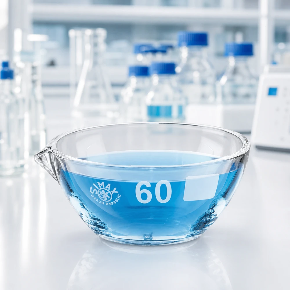 45ml Abdampfschale Borosilikat mit Ausguss ø60mm für professionelle Laboranwendungen bei Pacadura.de