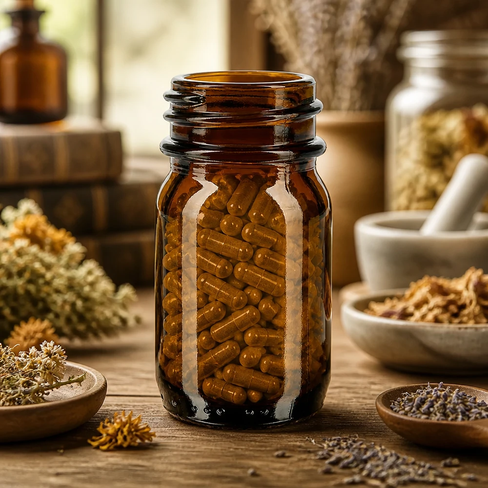 30ml Braunglas Weithalsflasche für professionelle Lagerung von Kapseln und pharmazeutischen Produkten im Fachhandel