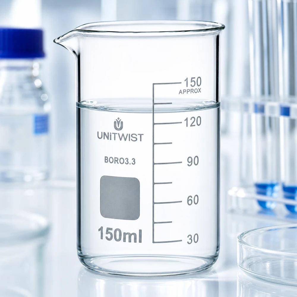 Becherglas 150ml Borosilikat hohe Form UNITWIST für professionellen Laboreinsatz im Fachhandel