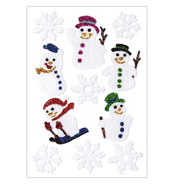 Sticker "Schneemänner" (11 Aufkleber mit Glitzer) Sticker "Schneemänner" (11 Aufkleber mit Glitzer)