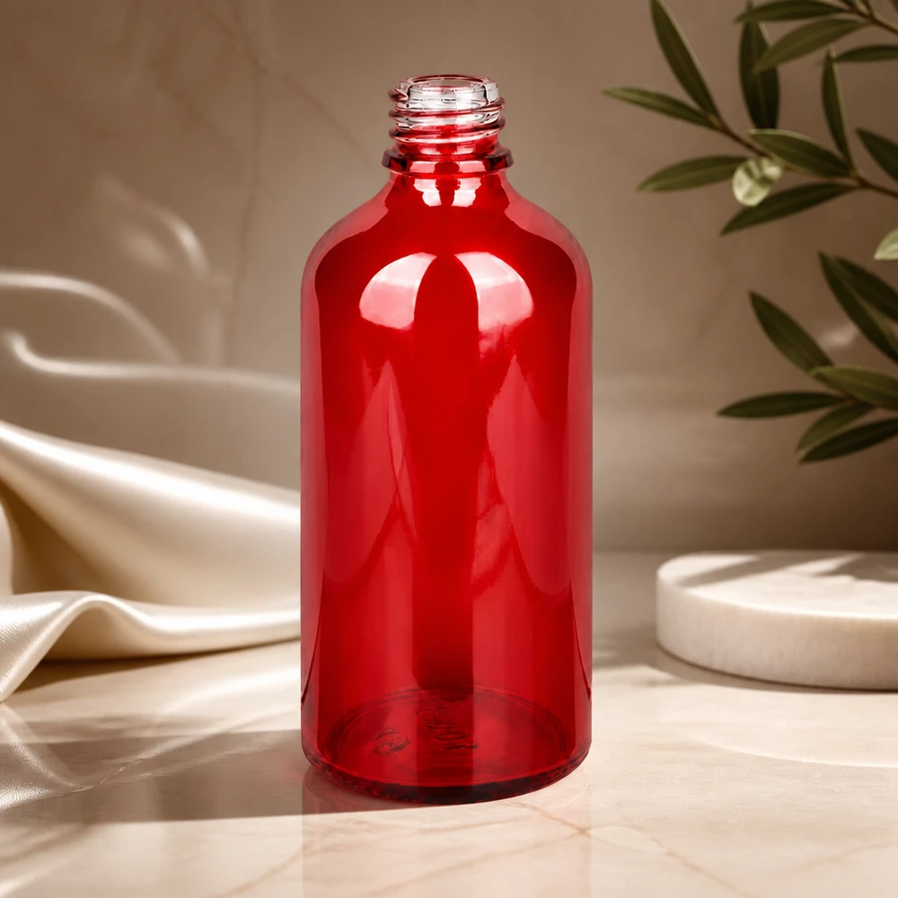 100ml Apothekenflasche RedLine UT18/100 UNiTWIST 100ml Apothekerflasche rot Glas UT18/100 UNiTWIST Gewinde für professionelle Anwendung Pharmazie Labor