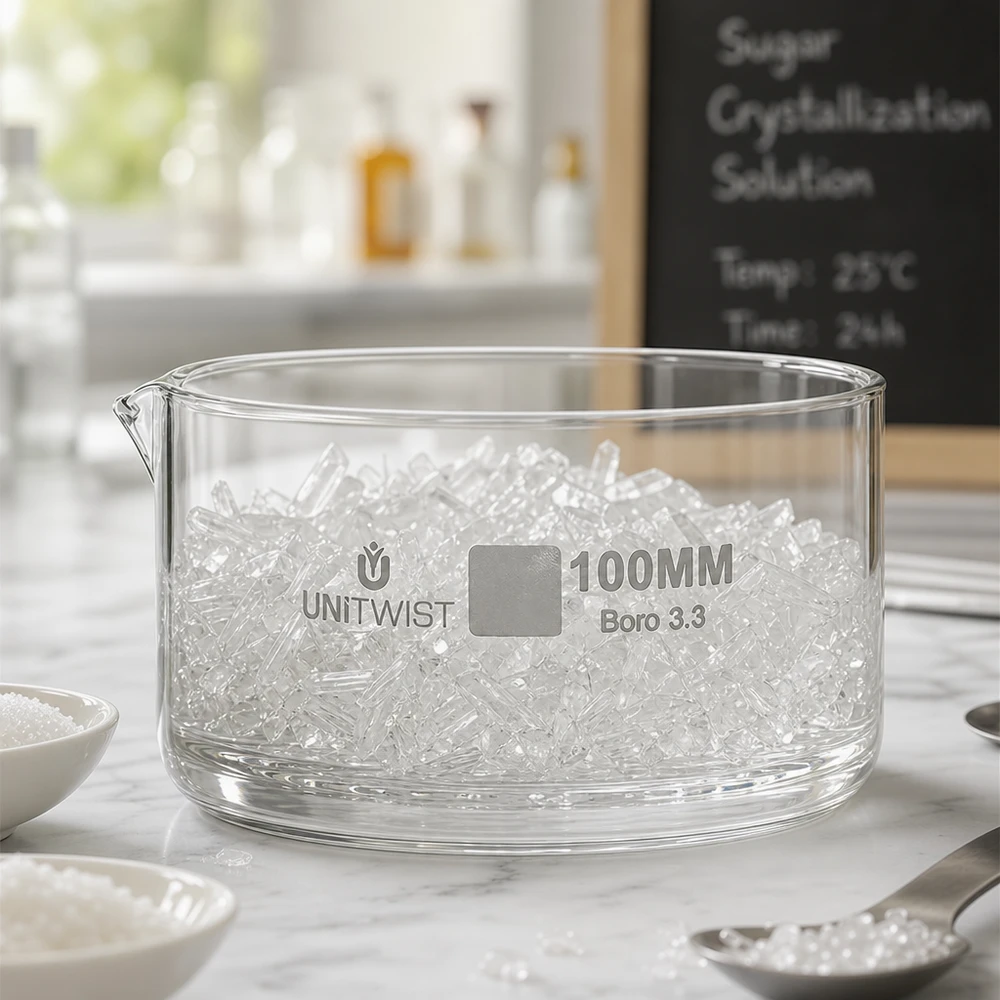 Kristallisierschale 100mm Borosilikatglas 3.3 UNiTWIST für professionelle Laborzwecke und Kristallisation