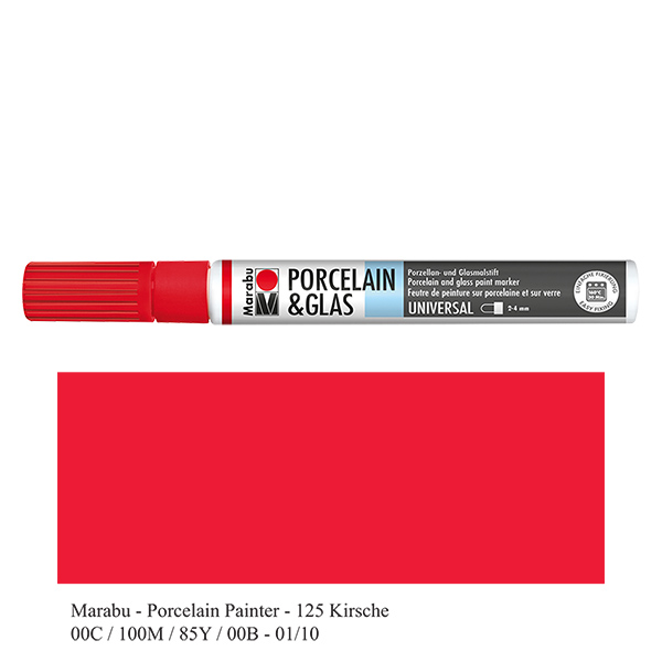 Malstift Kirsche 2-4mm für Glas/Porzellan