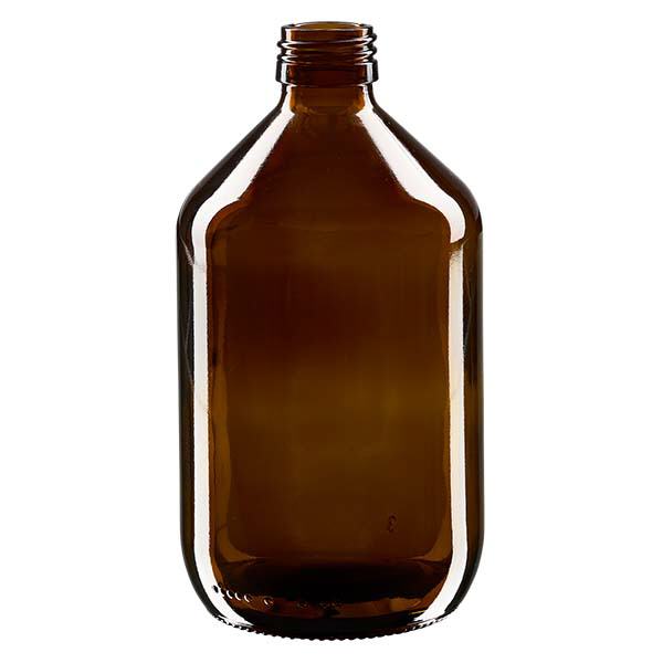 500ml Medizinflasche braun, ohne Verschluss PP28 ApoGlas