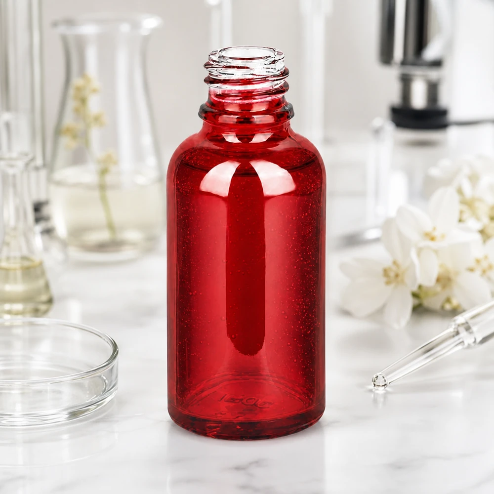 30ml Apothekenflasche RedLine UT18/30 UNiTWIST 30ml Apothekerflasche RedLine aus rotem Glas mit UT18/30 UNiTWIST Gewinde für professionelle Anwendung