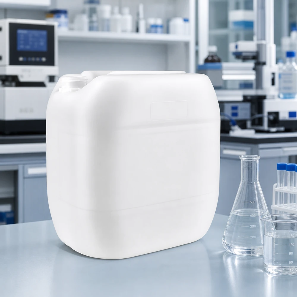 Weißer HDPE Kanister 30 Liter ohne Verschluss für gewerblichen Einsatz in Labor und Industrie