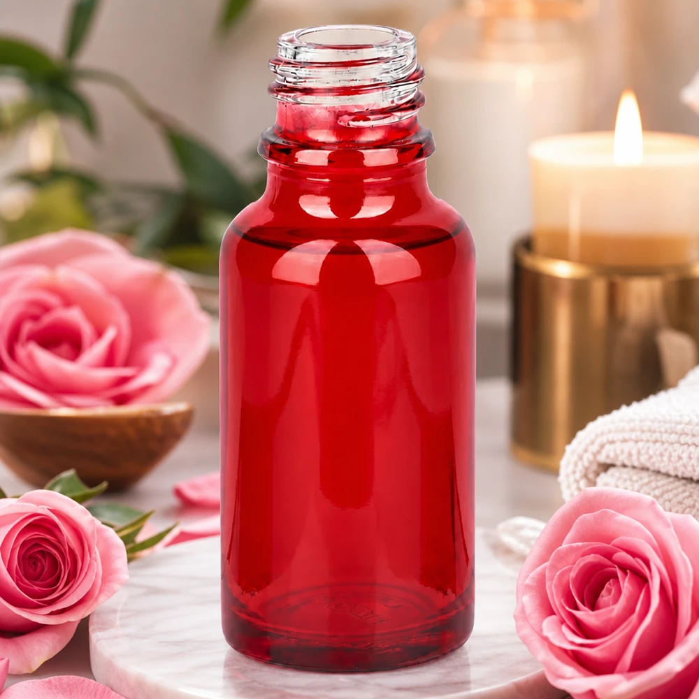 20ml Apothekenflasche RedLine UT18/20 UNiTWIST Glas rot für professionelle Anwendung Gewerbetreibende Pacadura