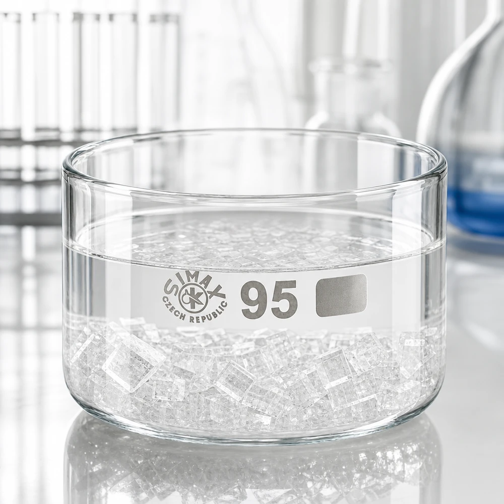 300ml Kristallisierschale ohne Ausguss Borosilikat ø95mm Kristallisierschale 300ml ohne Ausguss Borosilikatglas Ø95mm Simax für Labor und Gewerbe