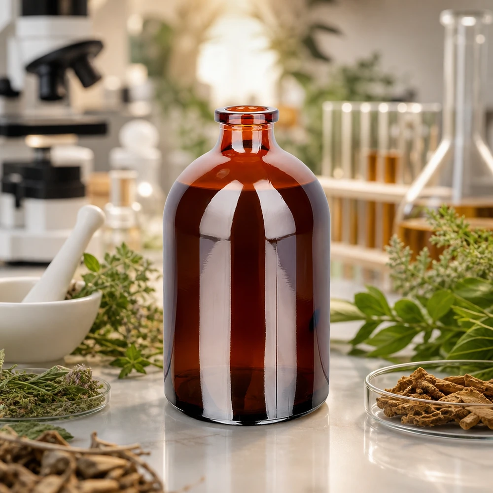 Injektionsflasche Braunglas 100ml für pharmazeutischen und gewerblichen Einsatz im Labor