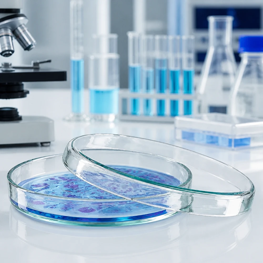Petrischale 90x15mm aus Borosilikatglas für mikrobiologische Laboranwendungen im gewerblichen Einsatz