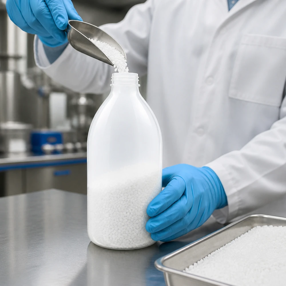 500ml Enghals-Laborflasche aus HDPE für professionelle Laboranwendungen im Fachhandel Pacadura