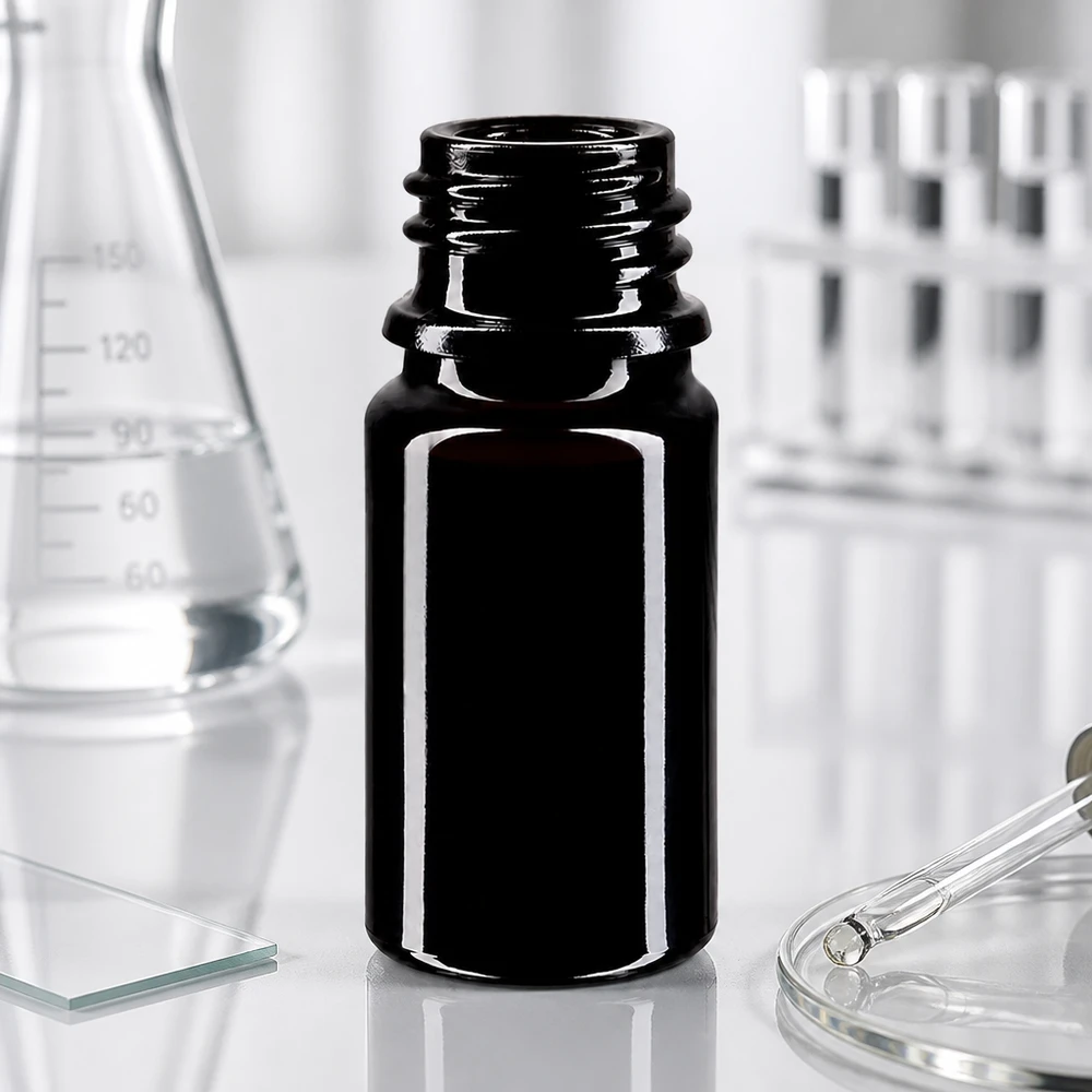 5ml Tropfflasche Orion Violettglas Miron für professionelle Anwendung im Labor und Fachhandel