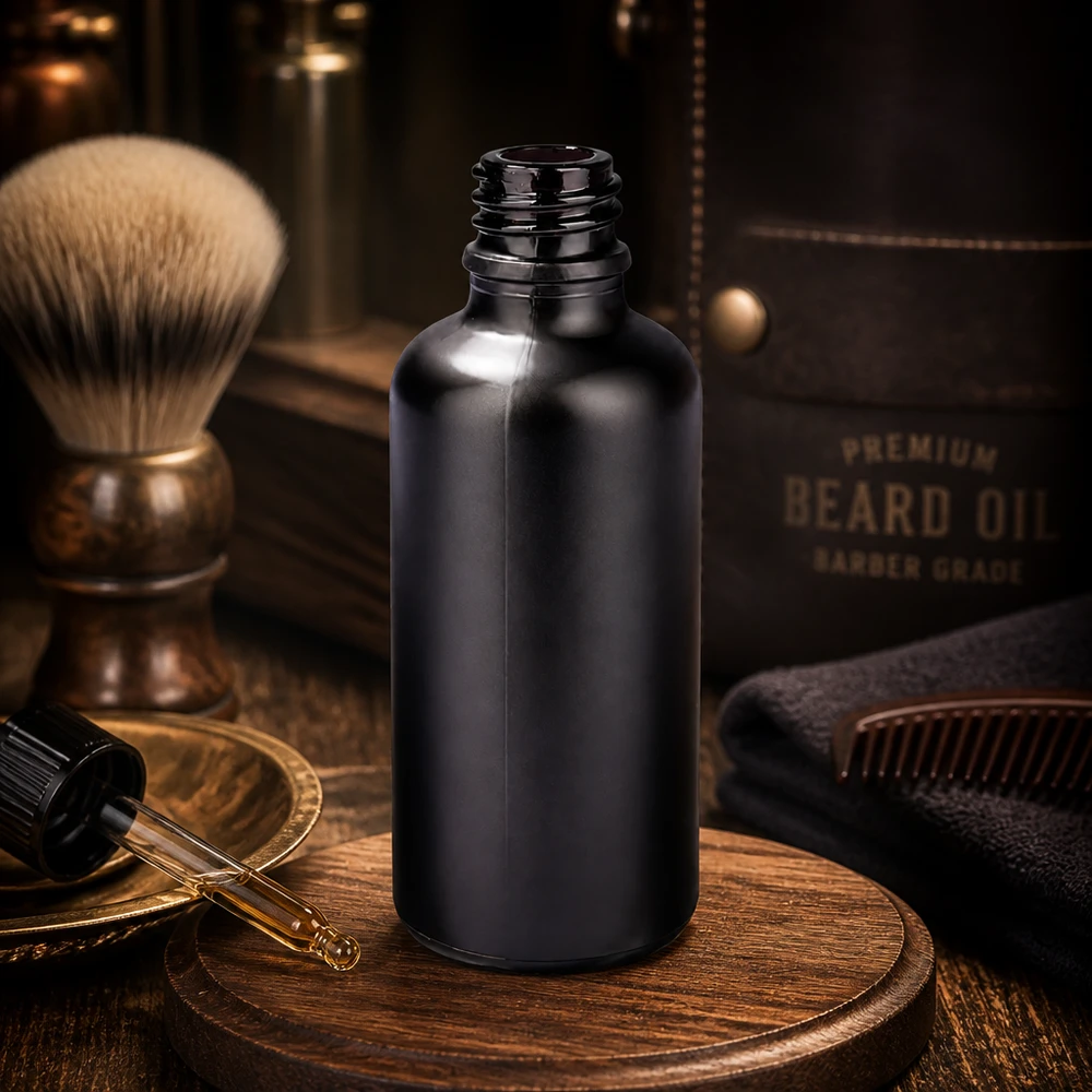 50ml Apothekerflasche BlackLine UT18/50 UNiTWIST schwarz matt für professionelle Kosmetik und Pharmazie