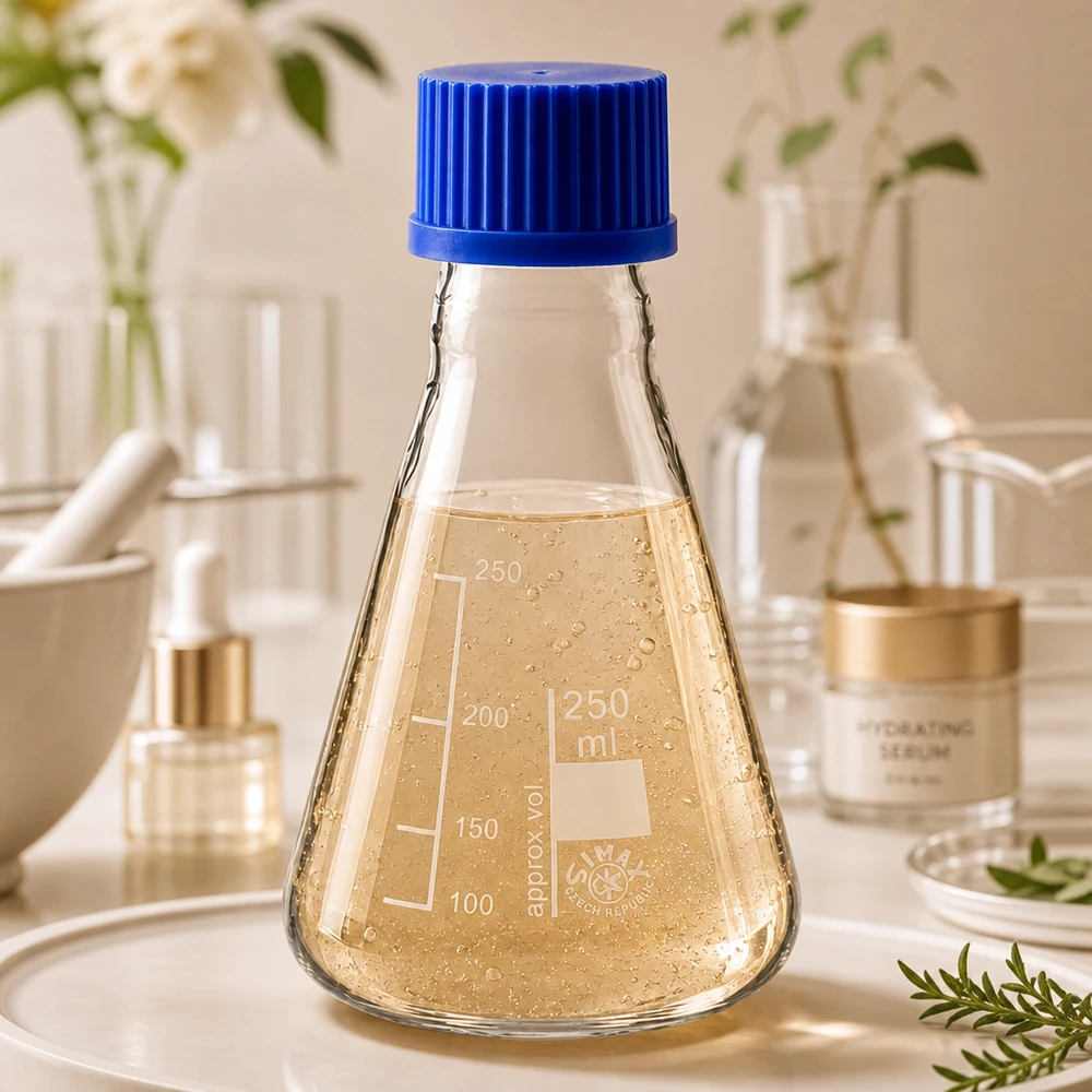 Erlenmeyerkolben 250ml mit Schraubkappe Erlenmeyerkolben 250ml Glas mit blauer Schraubkappe für professionelle Labor- und Gewerbeanwendungen bei Pacadura