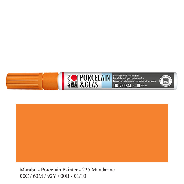 Malstift Mandarine 1-2mm für Glas/Porzellan