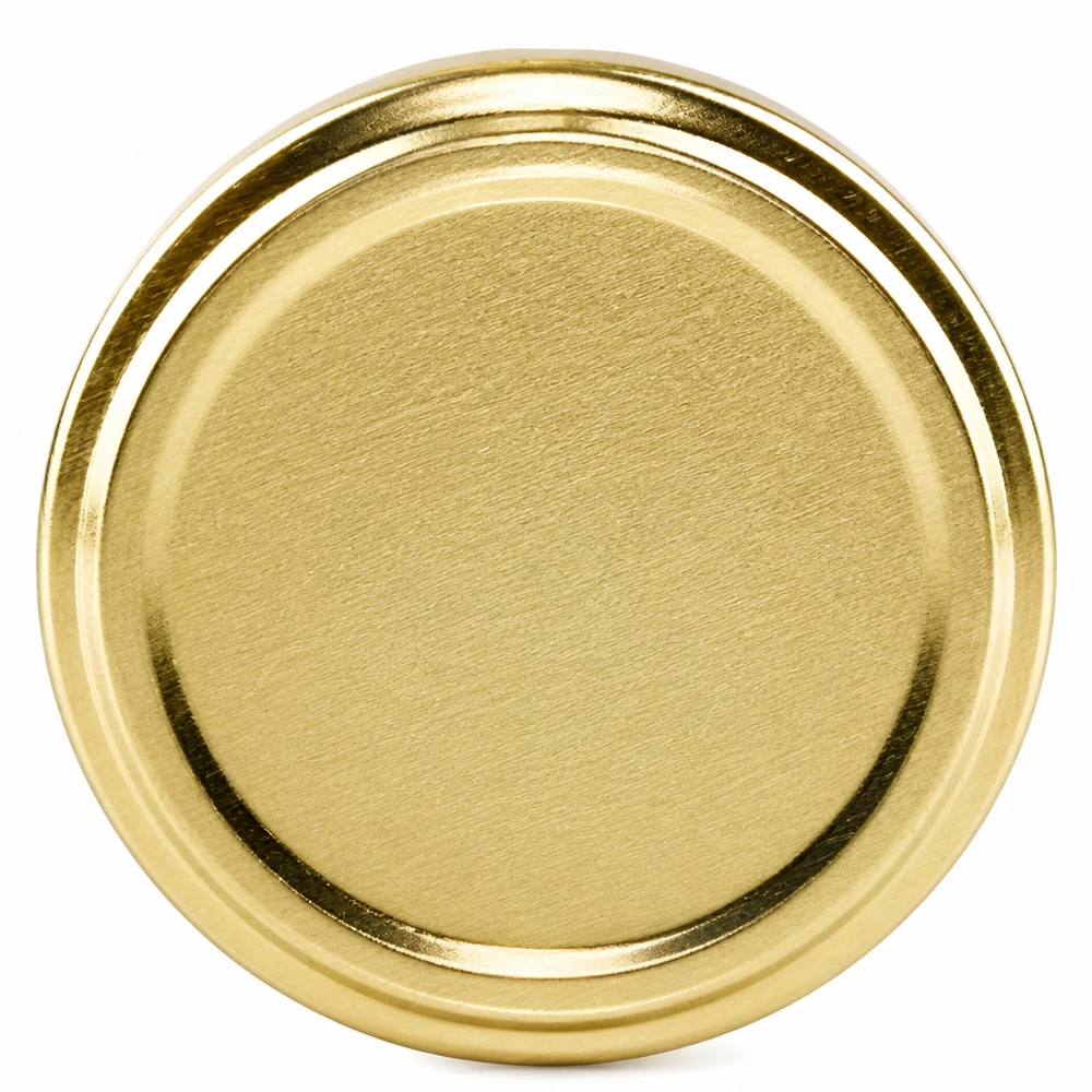 100mm BasicSeal Deckel gold (TO100) UNiTWIST Goldener TO100 BasicSeal Schraubdeckel 100mm aus Weißblech für gewerbliche Abfüllung in großen Mengen