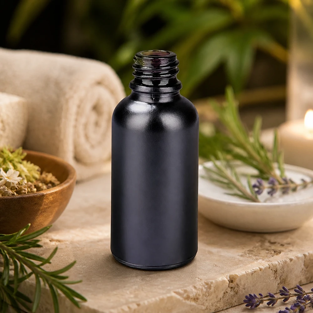 30ml Apothekerflasche schwarz Violettglas UT18/30 UNiTWIST für professionelle Anwendung in Kosmetik und Pharmazie