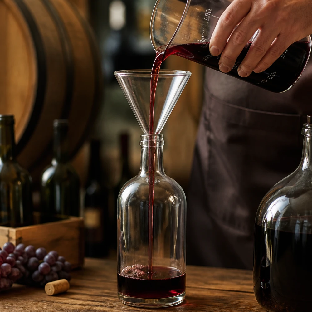 Glastrichter 70mm Durchmesser Kalk-Soda-Glas 60° Winkel Kurzstiel für professionelle Umfüllung von Flüssigkeiten