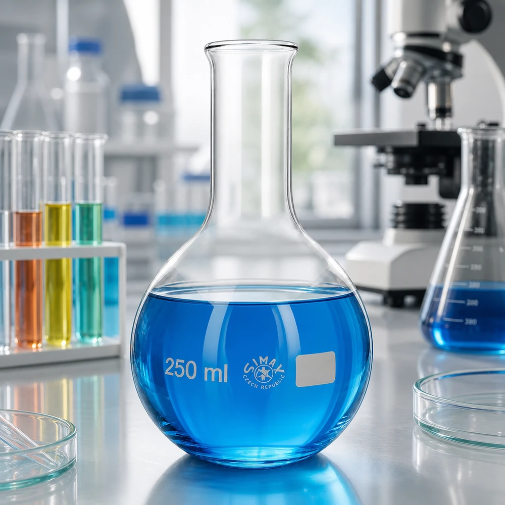 Stehkolben 250ml Enghals Stehkolben 250ml Enghals aus Borosilikatglas für professionelle Laboranwendungen bei Pacadura.de