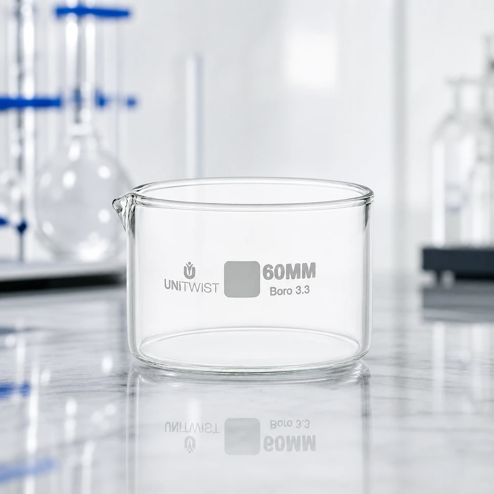 Kristallisierschale ø60mm Borosilikatglas UNiTWIST Kristallisierschale 60mm Borosilikatglas 3.3 UNiTWIST laborgeeignet chemikalienbeständig für gewerblichen Einsatz