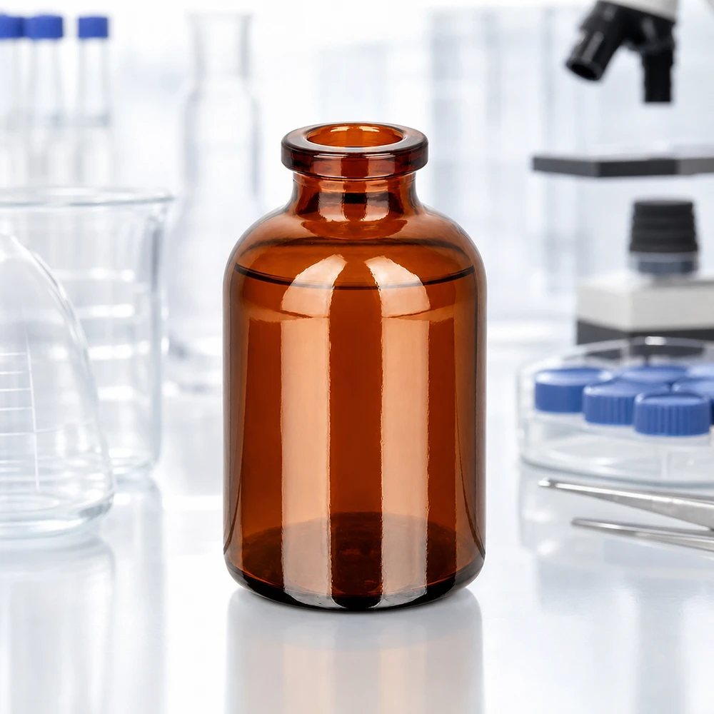Injektionsflasche Braunglas 30ml für pharmazeutischen und labortechnischen Einsatz im Fachhandel