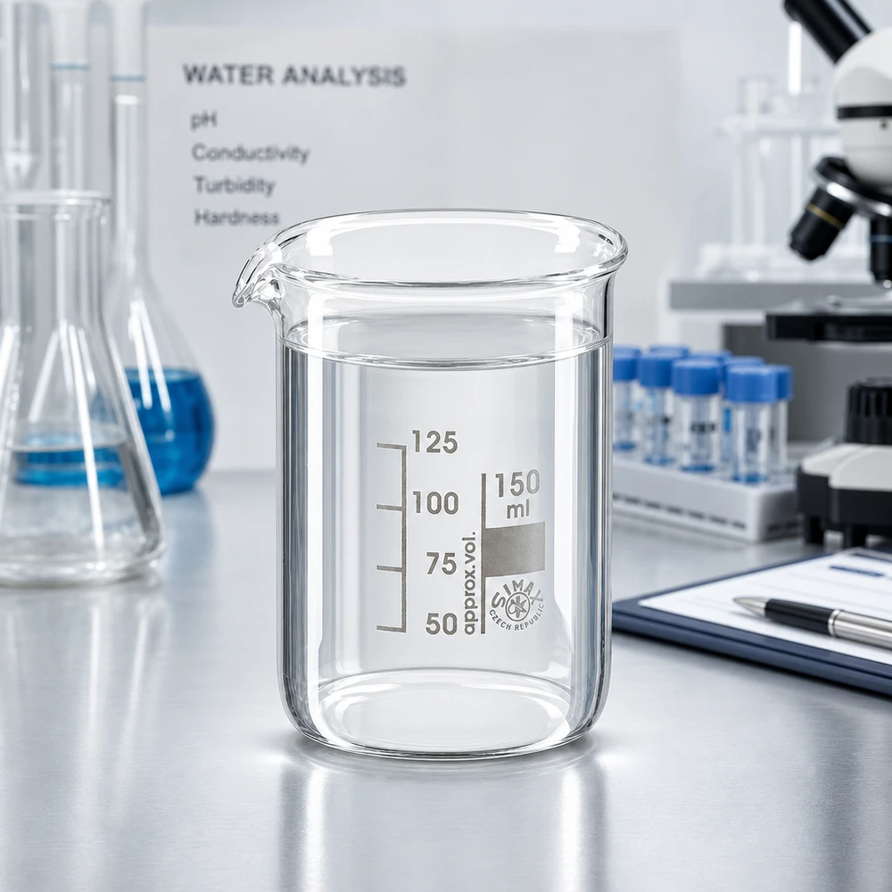 Becherglas 150ml Borosilikatglas niedrige Form für Laborbedarf und professionelle Anwendungen bei Pacadura