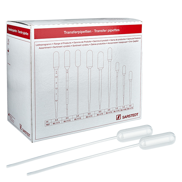 3.5ml Transferpipette (155x12.5mm) oh. Graduierung 3.5ml Transferpipette (155x12.5mm) oh. Graduierung