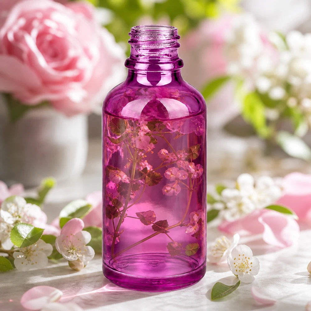 50ml Apothekerflasche violett Glas UT18/50 UNiTWIST Gewinde für professionelle Kosmetik und Pharmazie