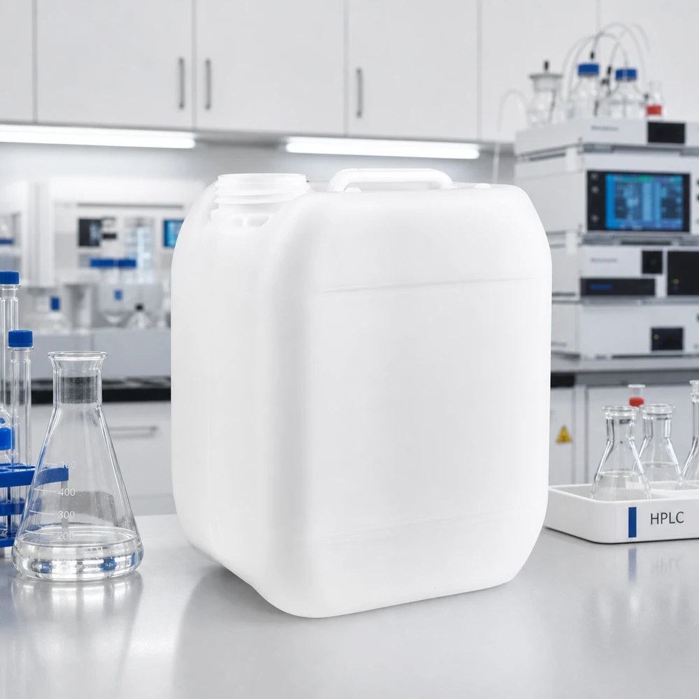 Weißer HDPE-Kanister 5 Liter ohne Verschluss für professionellen Laboreinsatz Pacadura