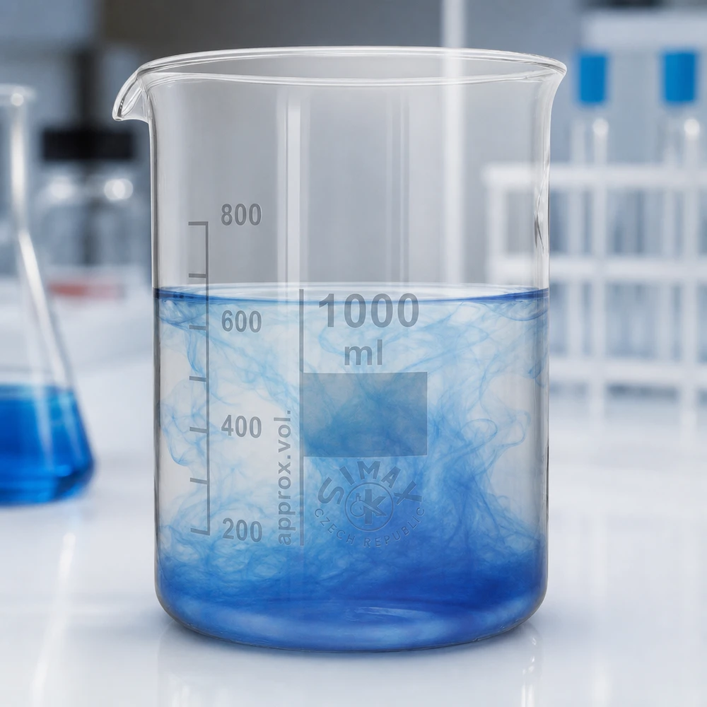 Becherglas 1000ml Borosilikatglas, niedrige Form Becherglas 1000ml Borosilikatglas niedrige Form für professionelle Laboranwendungen bei Pacadura