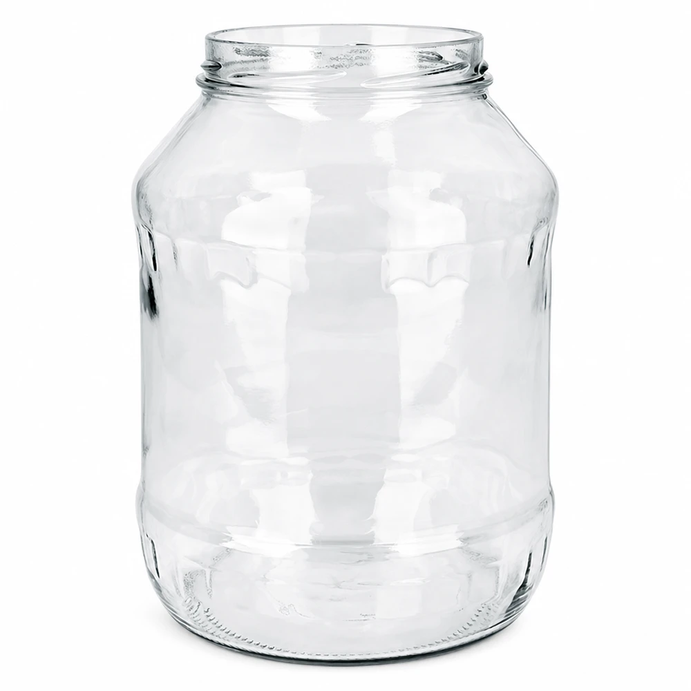 2650ml Rundglas ohne Deckel (TO100) UNiTWIST Leeres rundes Sturzglas 2650ml mit TO100 Gewinde UNiTWIST Runda2650 Einmachglas ohne Deckel Vorratsglas