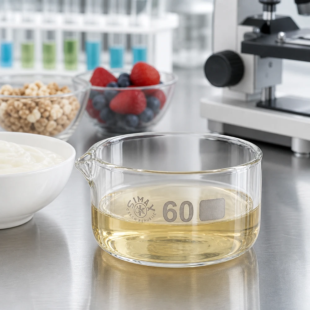 60ml Kristallisierschale mit Ausguss aus Borosilikatglas Ø60mm für Labor und Lebensmittelanalyse