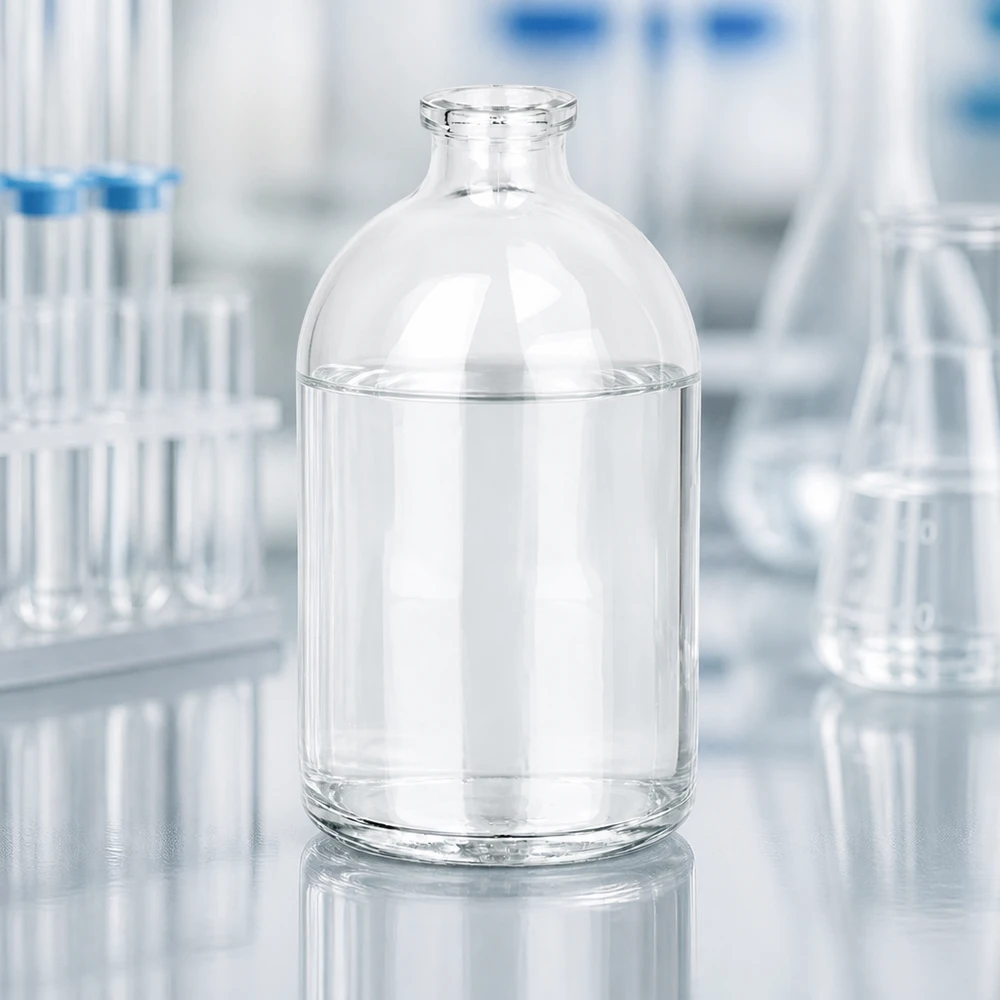 Injektionsflasche Klarglas 100ml für pharmazeutischen und labormedizinischen Einsatz