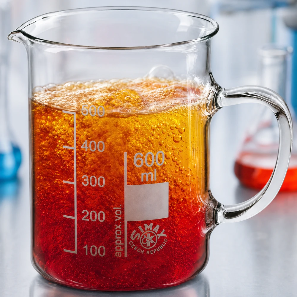 Becherglas 600ml Borosilikatglas, mit Henkel Becherglas 600ml Borosilikatglas mit Henkel für Labor und Gewerbe bei Pacadura.de