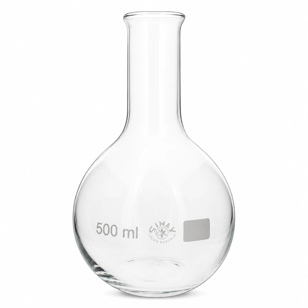 Stehkolben 500ml Enghals aus Borosilikatglas für professionelle Laboranwendungen bei Pacadura